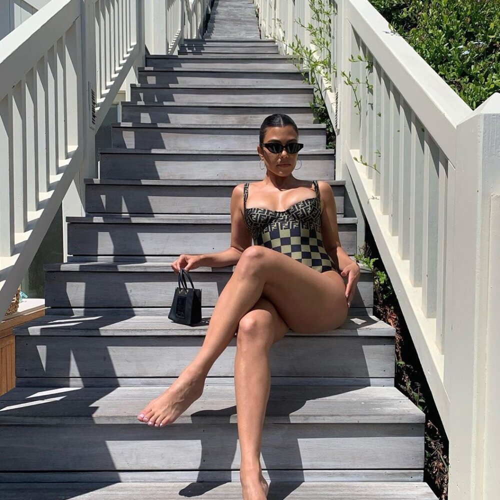 Rare Vintage Fendi Zucca Monogram FℲ One Piece Swimsuit